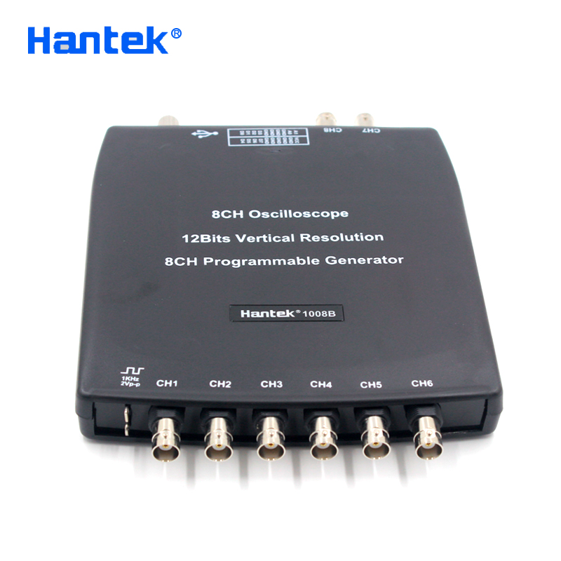 Hantek 공식 1008 디지털 오실로스코프 프로그래밍 가능한 발전기 차량 테스트 2.4msa/s usb 8 채널 osciloscopio